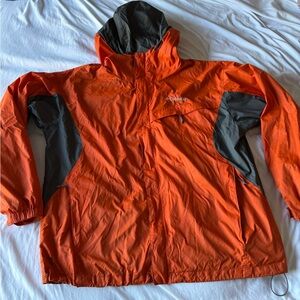 Columbia Gray & Orange Windbreaker Jacket – Size XL